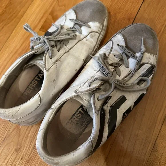 Golden Goose Super-Star low-top sneakers 7.5 - Picture 2 of 5